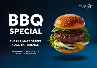 Flavor Ride BBQ Special Poster