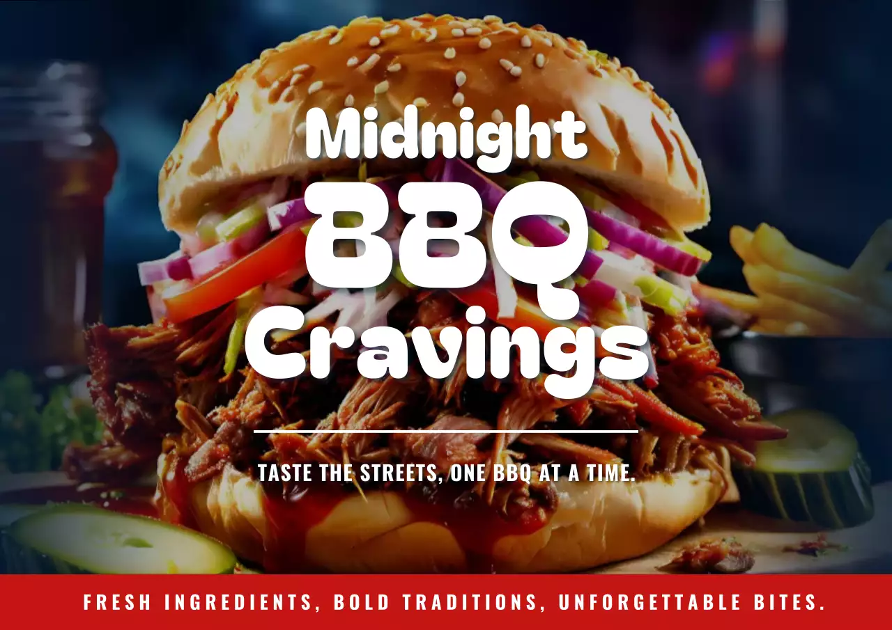 Midnight BBQ Cravings Poster