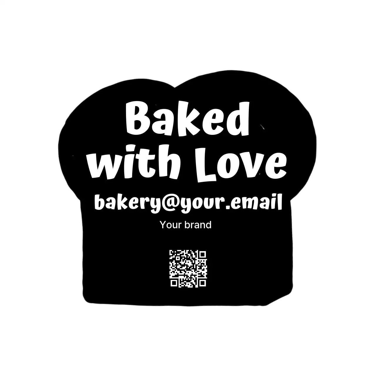 黒 シンプル ベーカリー ラベル イラスト