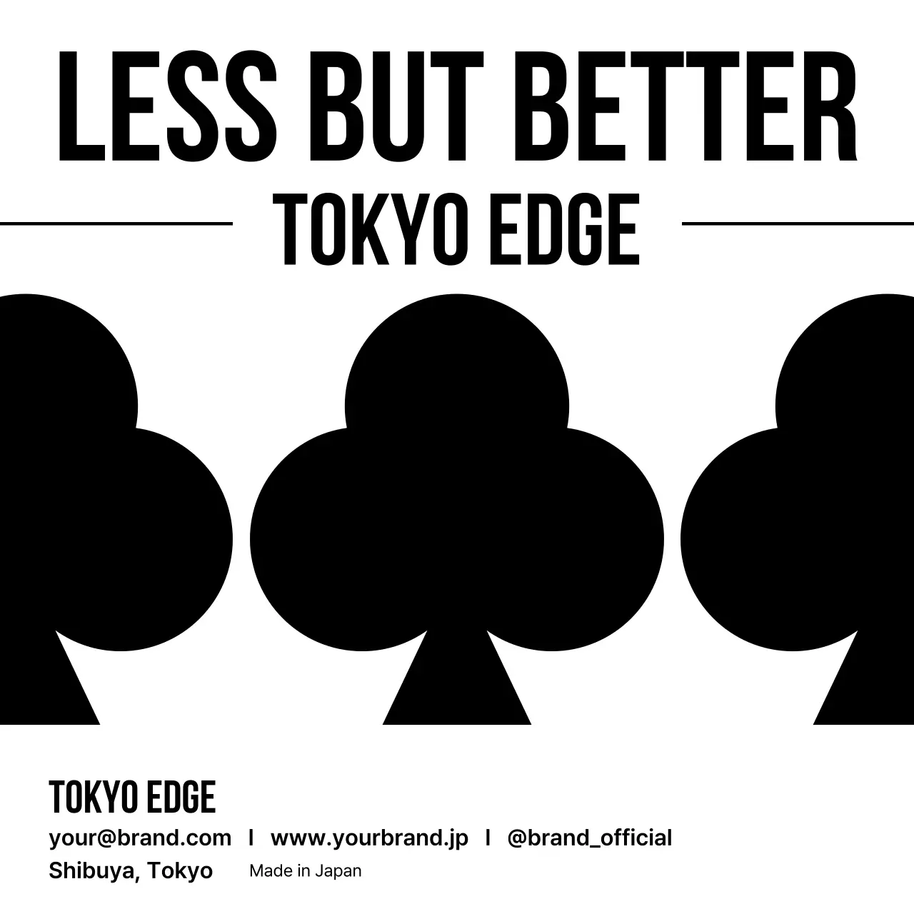 黒 モダン デザイン 名刺 ミニマル