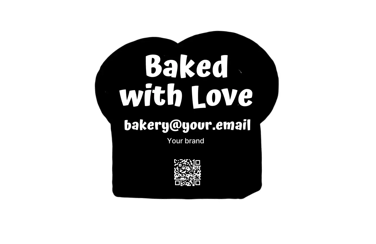 黒 シンプル ベーカリー ラベル イラスト