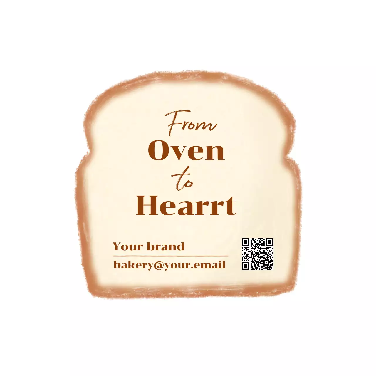 ベージュ シンプル ベーカリー ロゴ イラスト