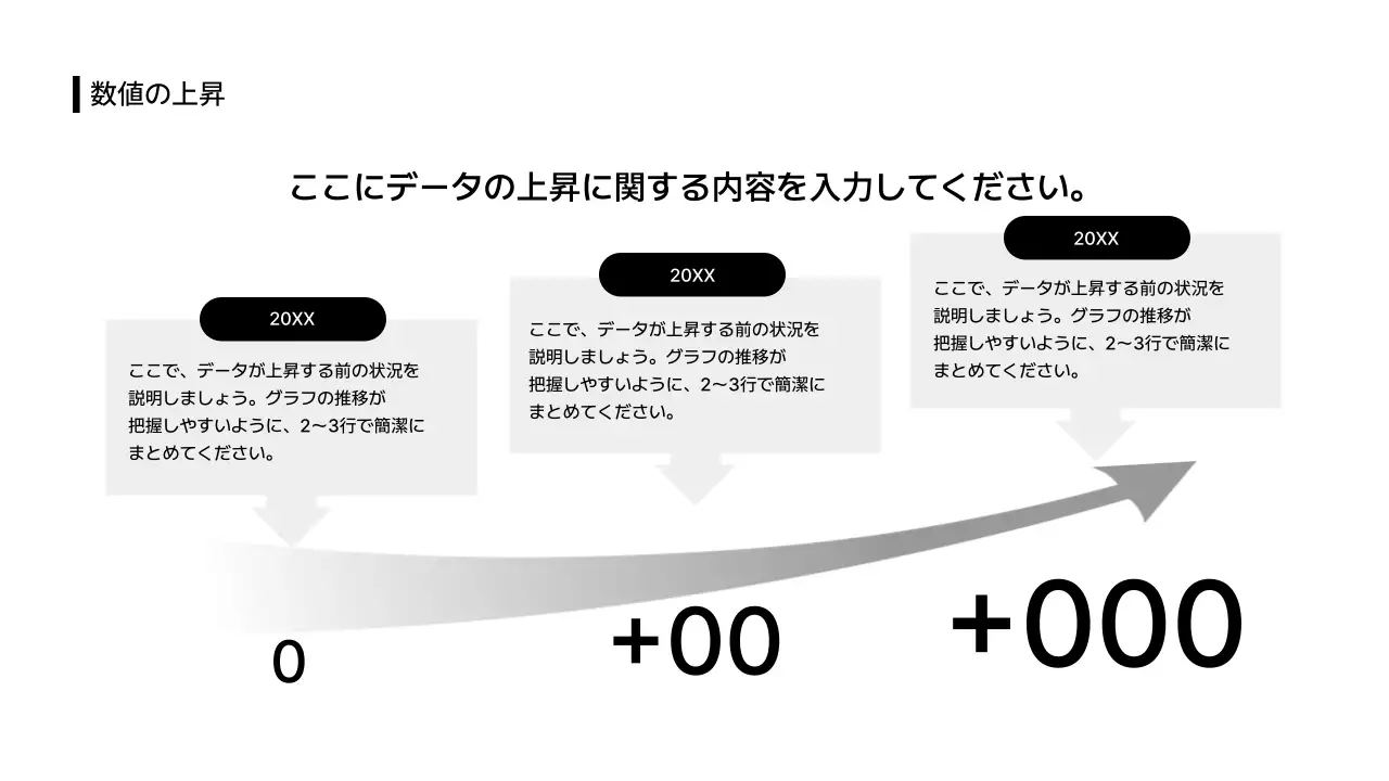 ビジネスレイアウト_インフォグラフィック_時間_上昇曲線_日本語