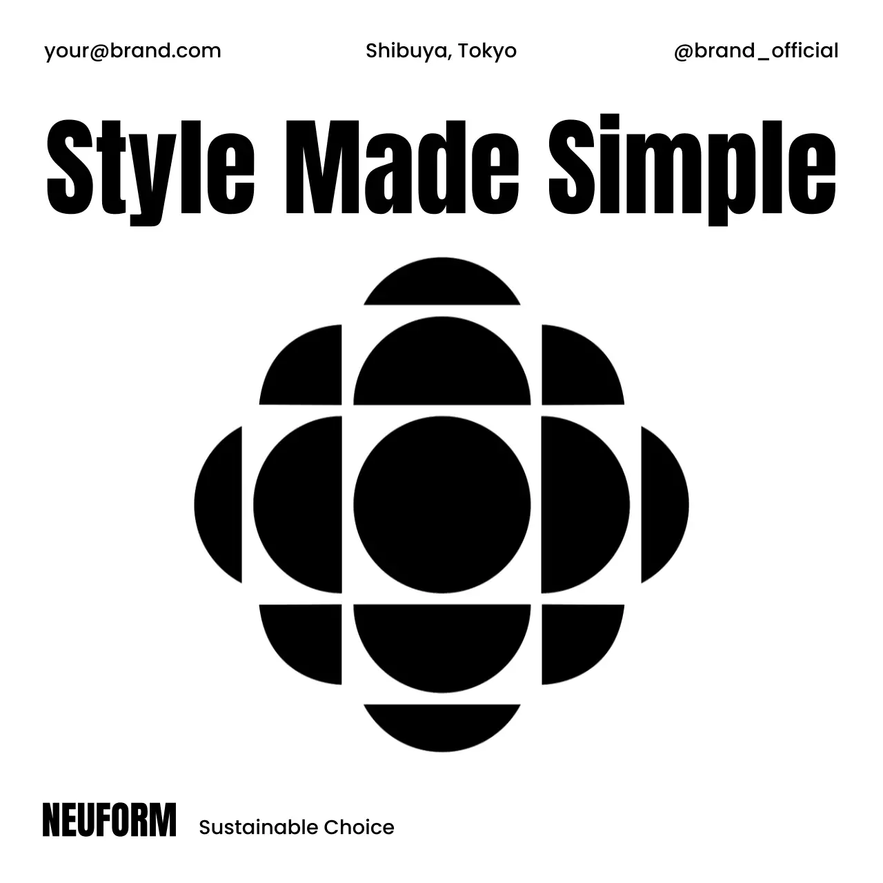 白黒 モダン ファッション ロゴ ミニマル