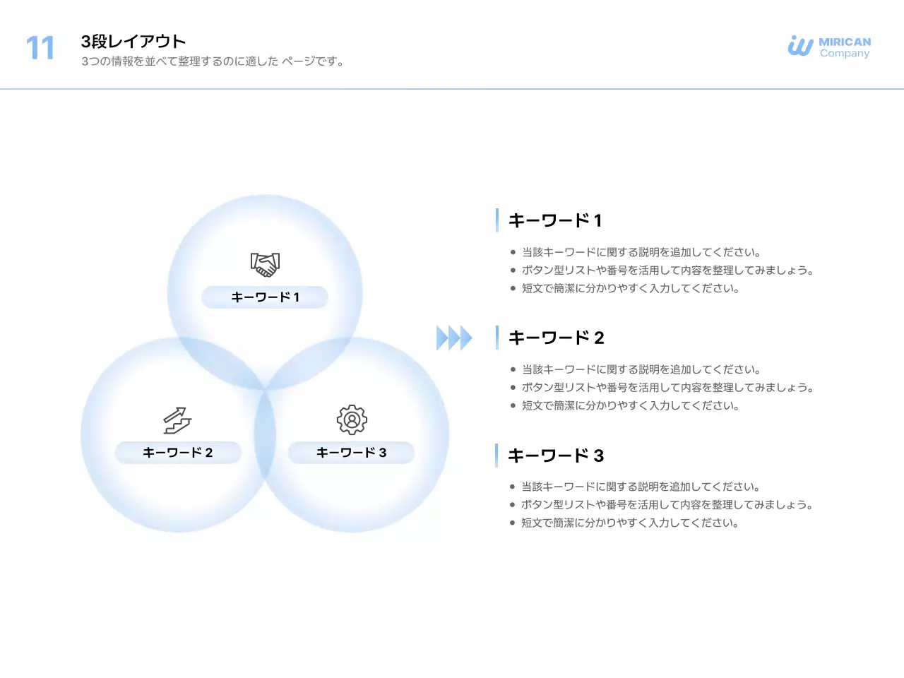 青 シンプル ビジネス プレゼンテーション