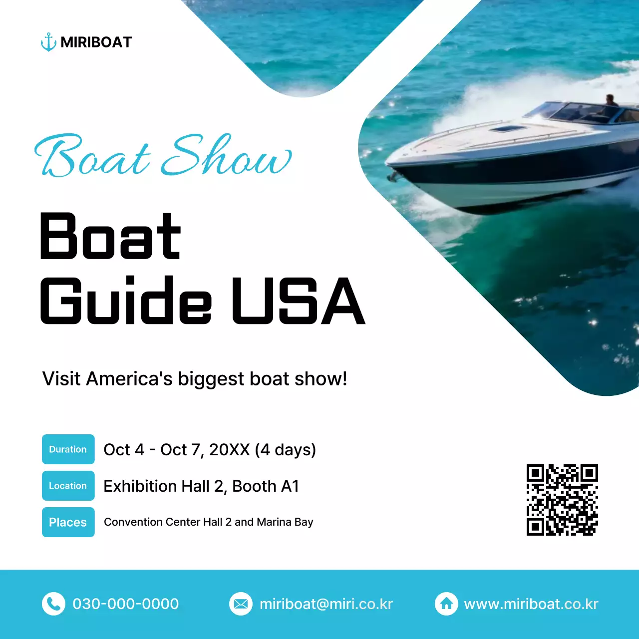 Panduan Pameran Perahu Modern Biru Langit