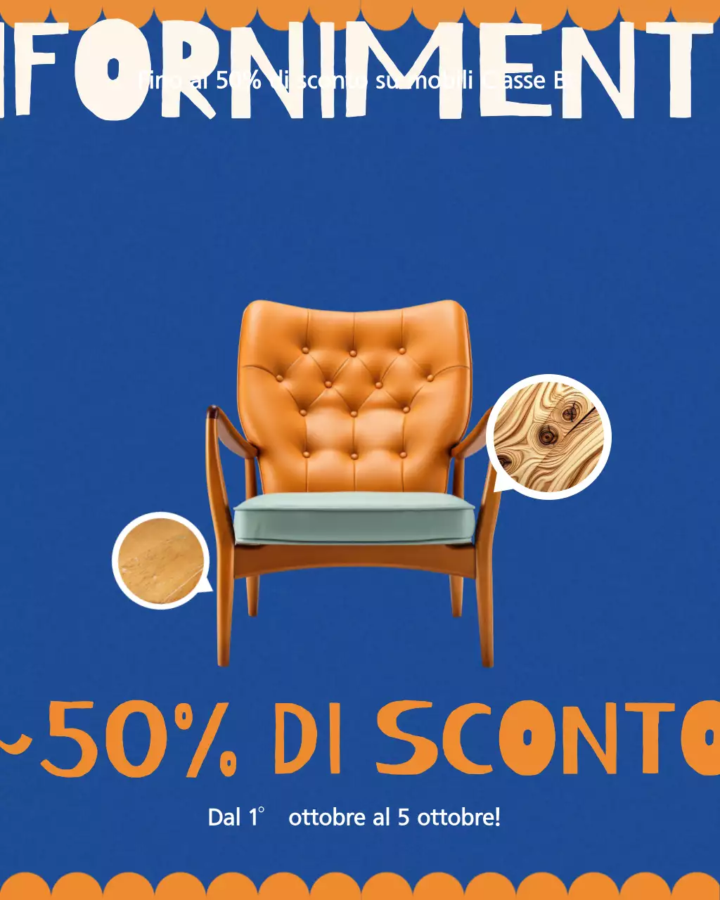 Sconto sui mobili moderni blu
