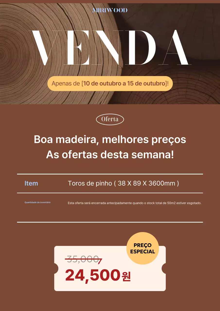 Venda moderna marrom
