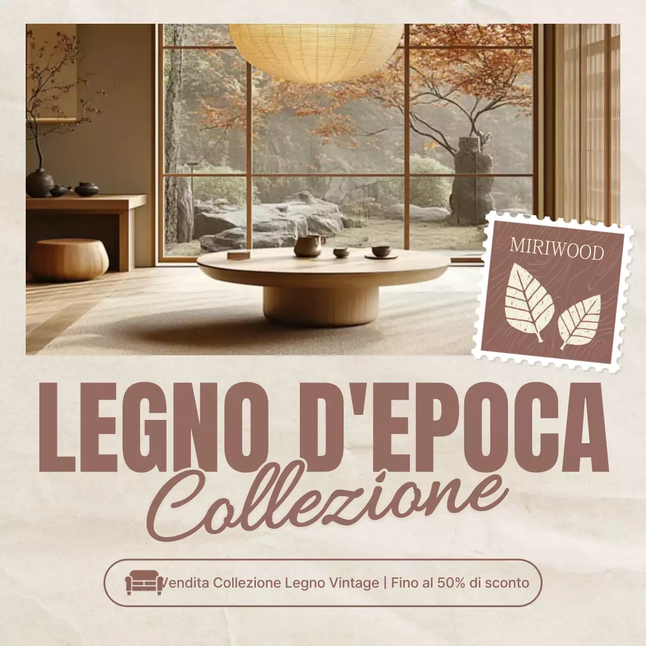 Mostra di interni vintage beige