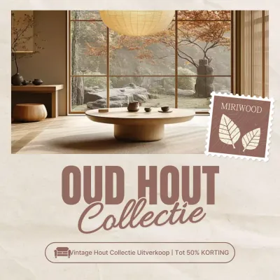 Beige Vintage Interieur Tentoonstelling