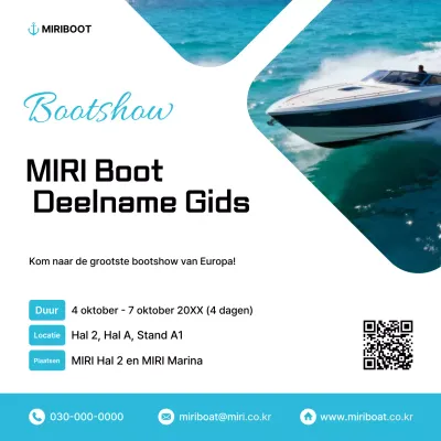 Sky Blue Modern Boat Show-gids