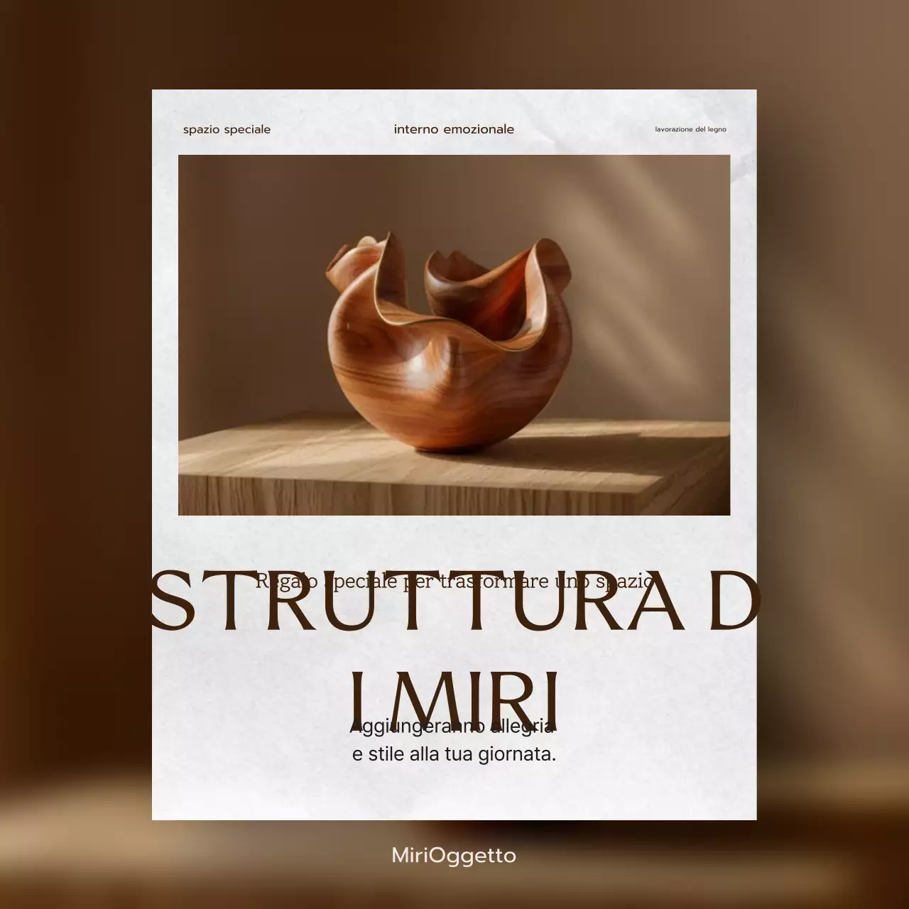 Promozione di prodotti per interni di lusso marroni