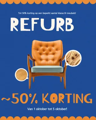 Korting op blauwe moderne meubels