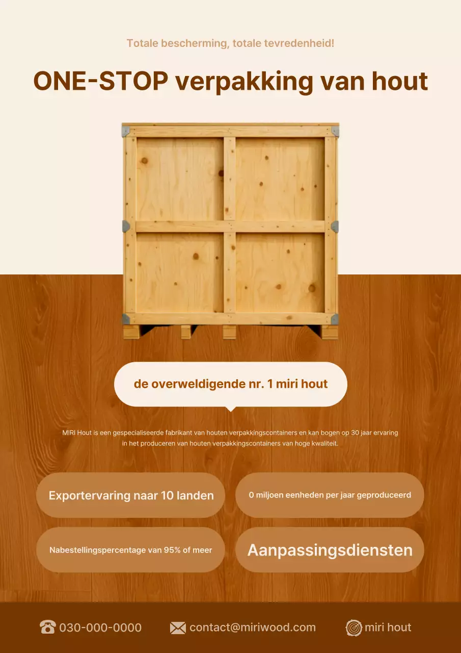 Beige moderne verpakkingsadvertentie