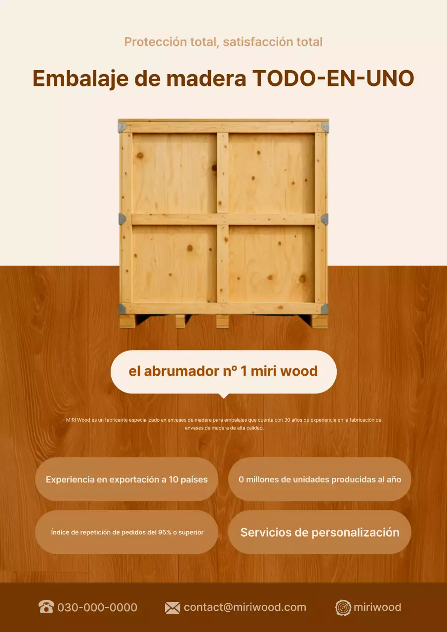 Anuncio de embalaje moderno en beige