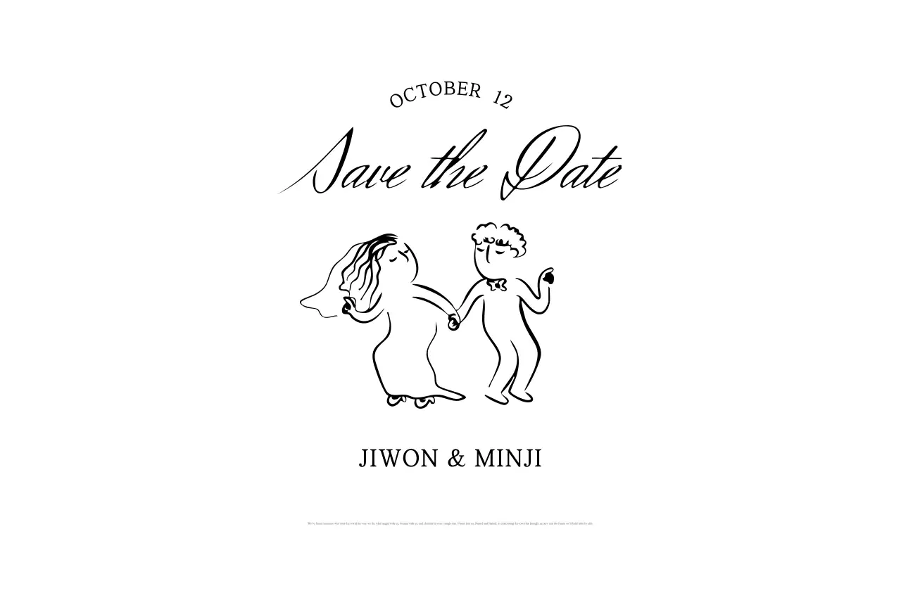 Undangan Pernikahan Sederhana Hitam