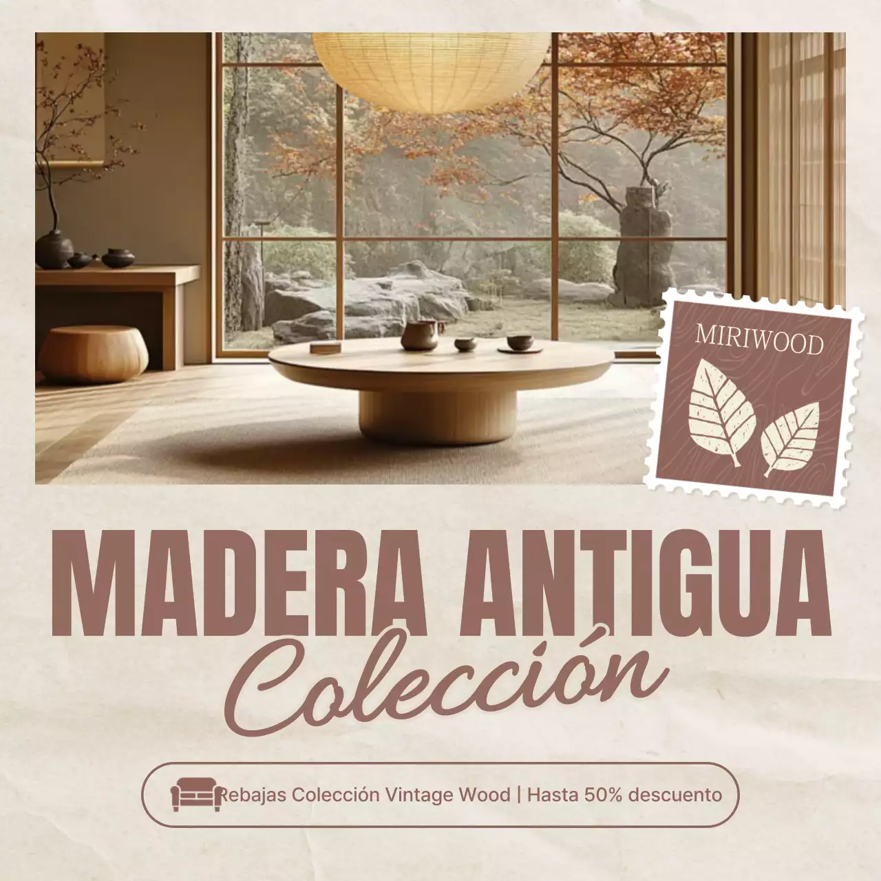 Exposición de interiores vintage beige