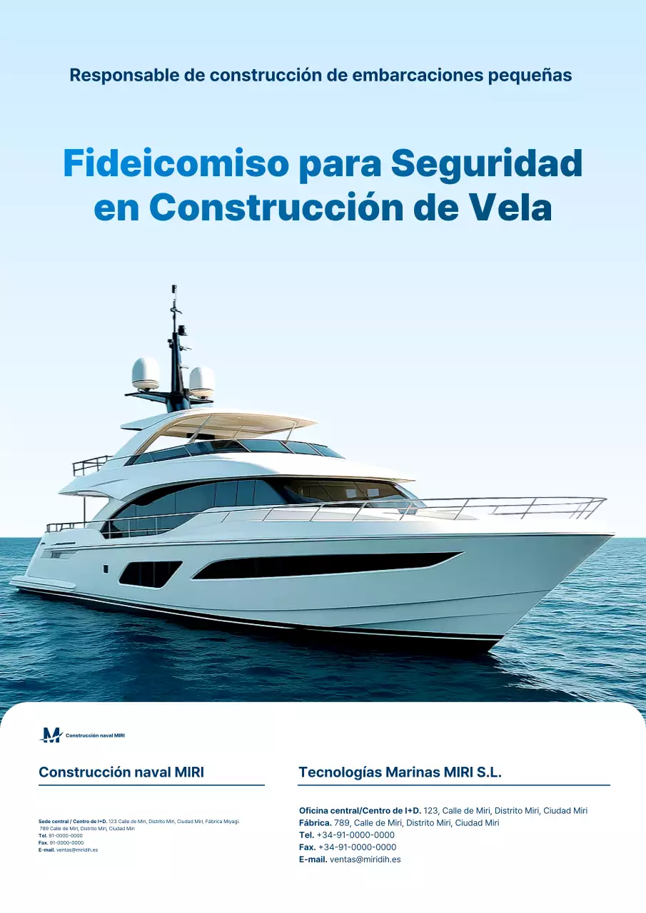 Anuncio de barco moderno azul cielo