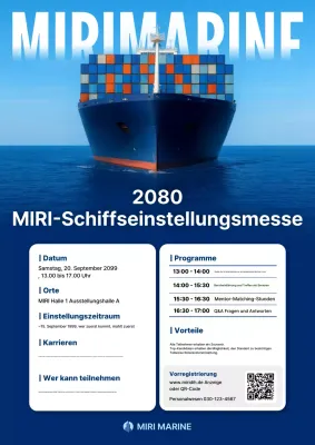 Blue Modern Recruitment Briefing Session Rekrutierung