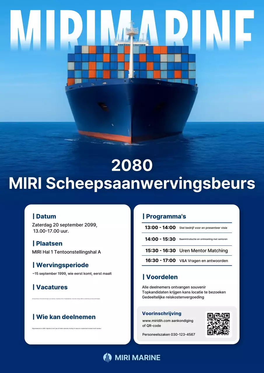 Blauwe moderne wervingsbriefingsessie Werving