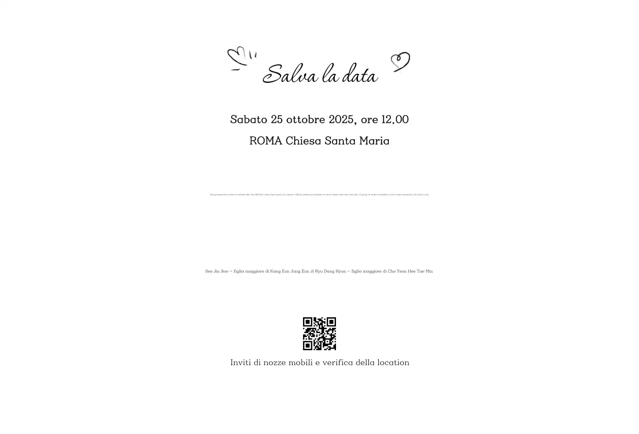 Invito di nozze semplice azzurro cielo