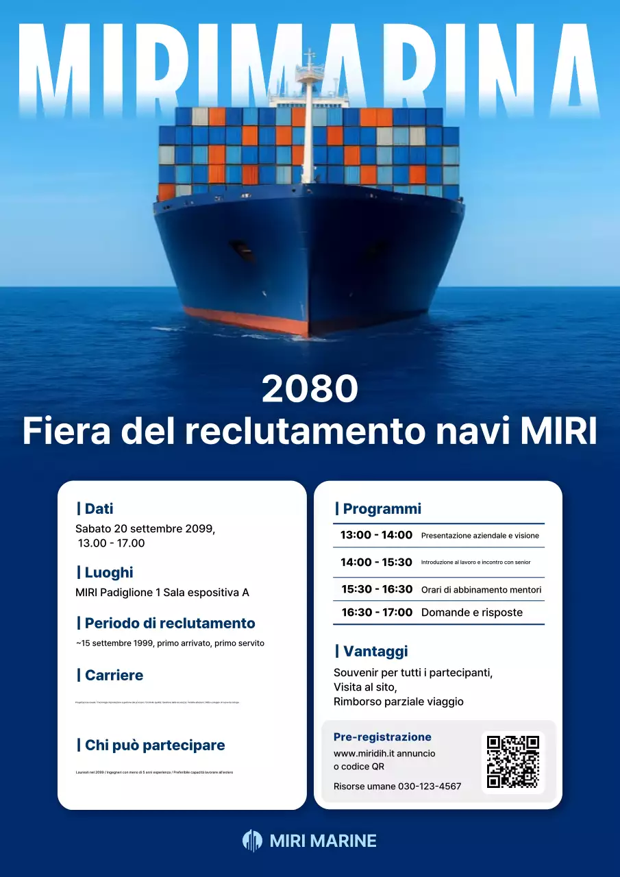 Sessione informativa sul reclutamento di Blue Modern