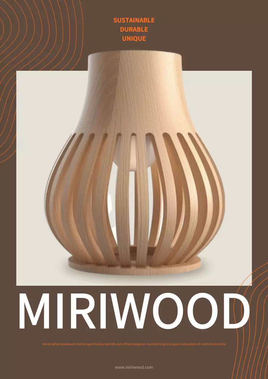 Quảng cáo nội thất tối giản màu nâu