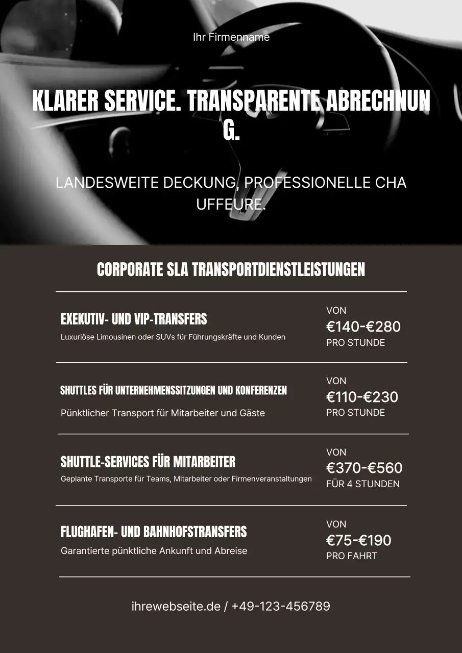 Modernes Transportwerbungs-Webplakat