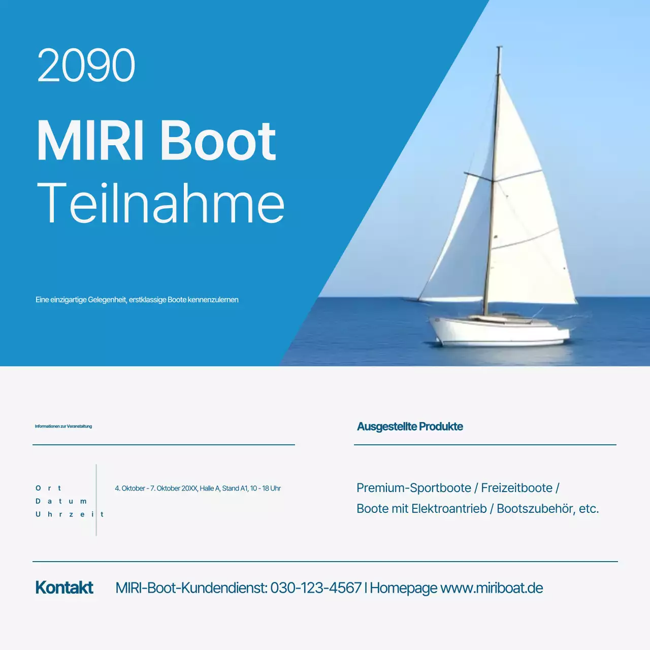 Leitfaden zur Ausstellung „Blue Modern Boat“