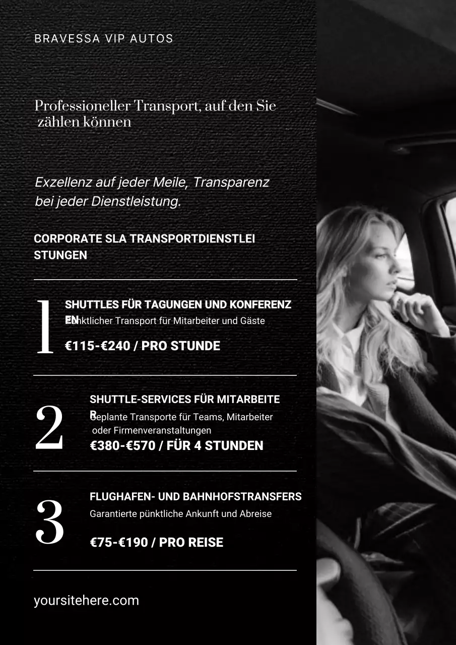 Graues professionelles Transport-Promotion-Web-Poster
