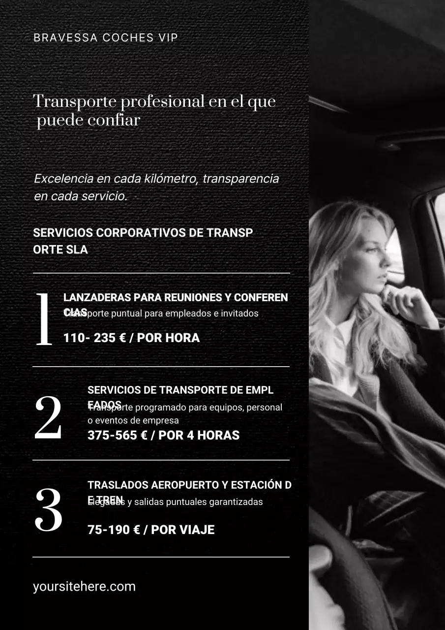 Póster web de promoción de transporte profesional gris