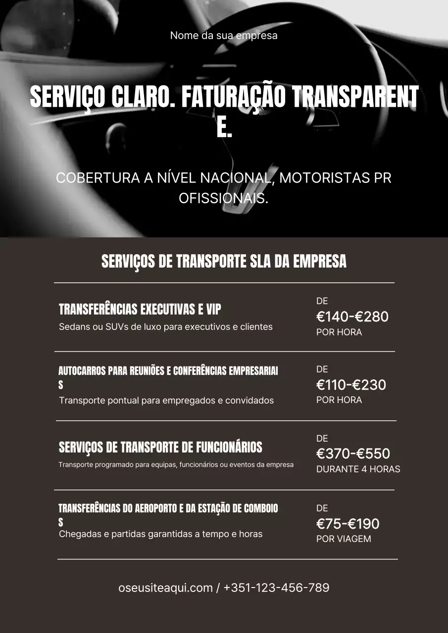 Cartaz de propaganda de transporte moderno na web