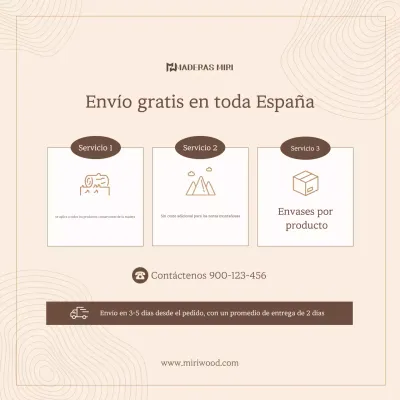 Promoción de información de entrega de Beige Clean