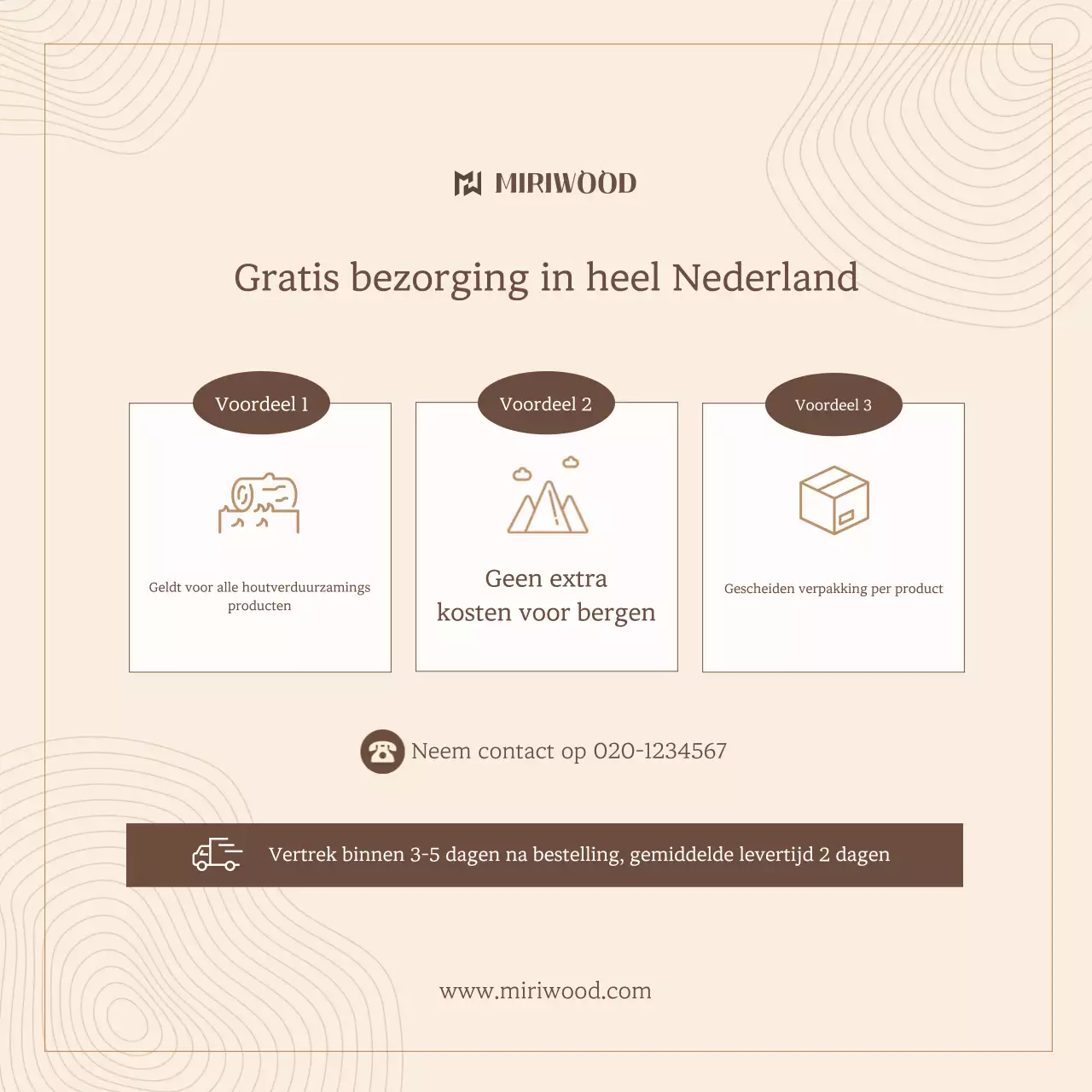 Beige Clean Bezorginformatie Promotie