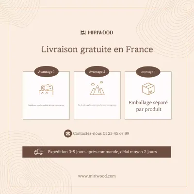 Promotion d'informations sur la livraison propre beige
