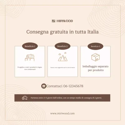 Promozione Informazioni Consegna Beige Clean