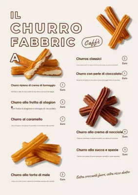 menù dei dessert moderni beige