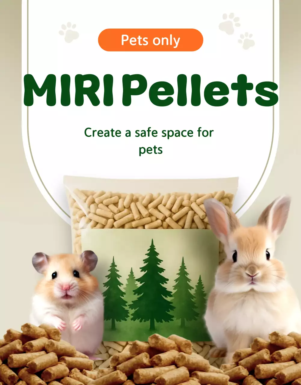 Beige Simple Pet Product Promotion