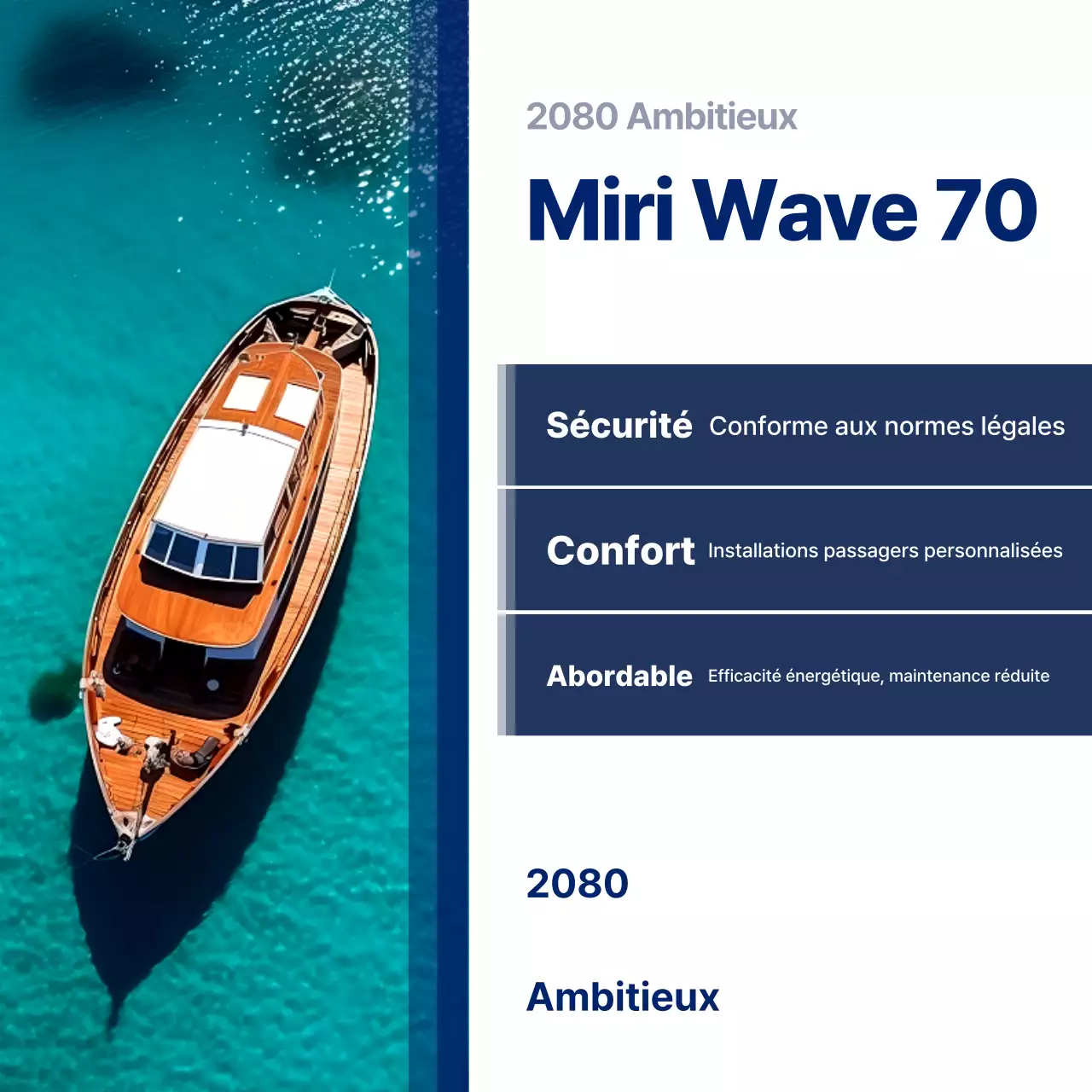 Publicité sur le tourisme maritime moderne bleu
