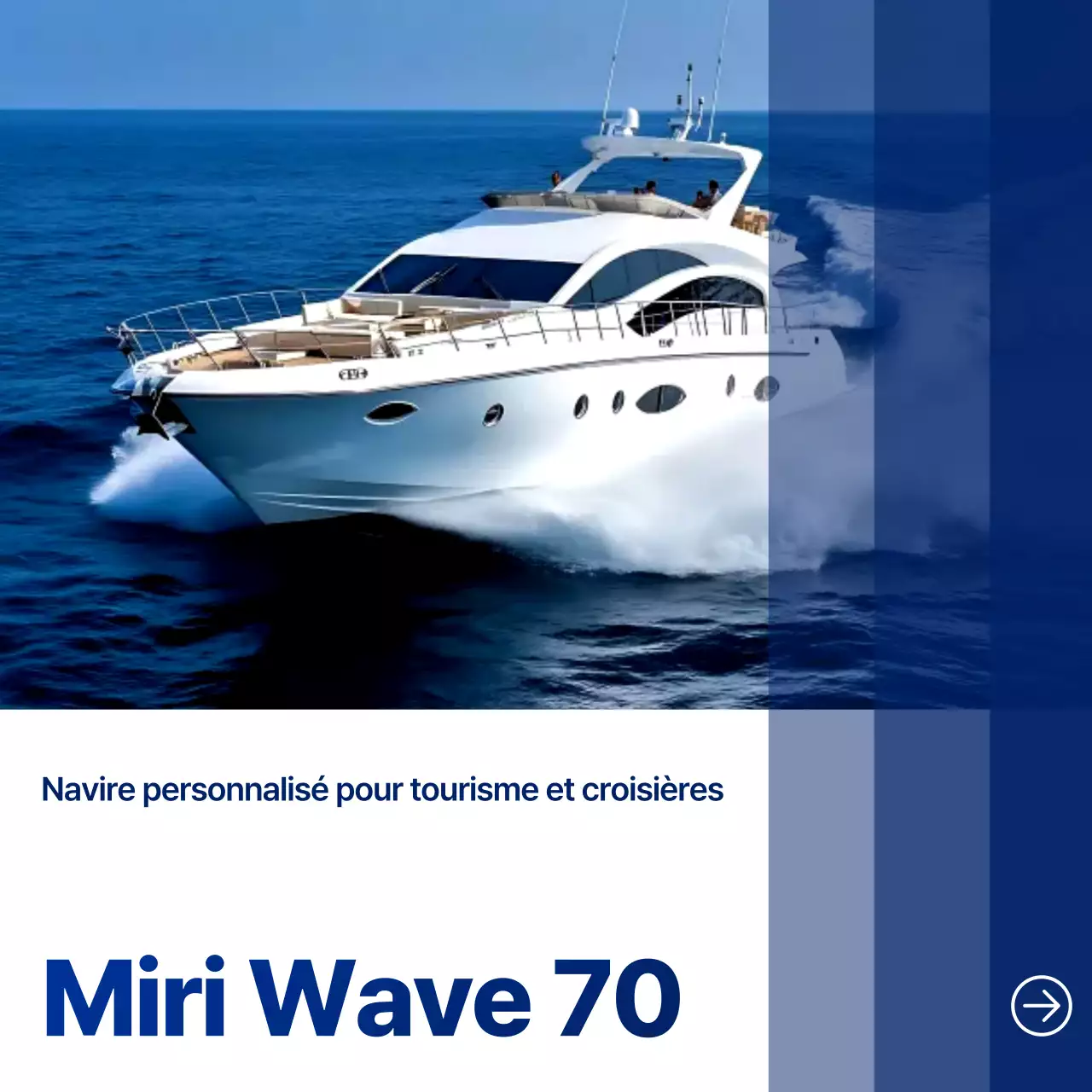 Publicité sur le tourisme maritime moderne bleu