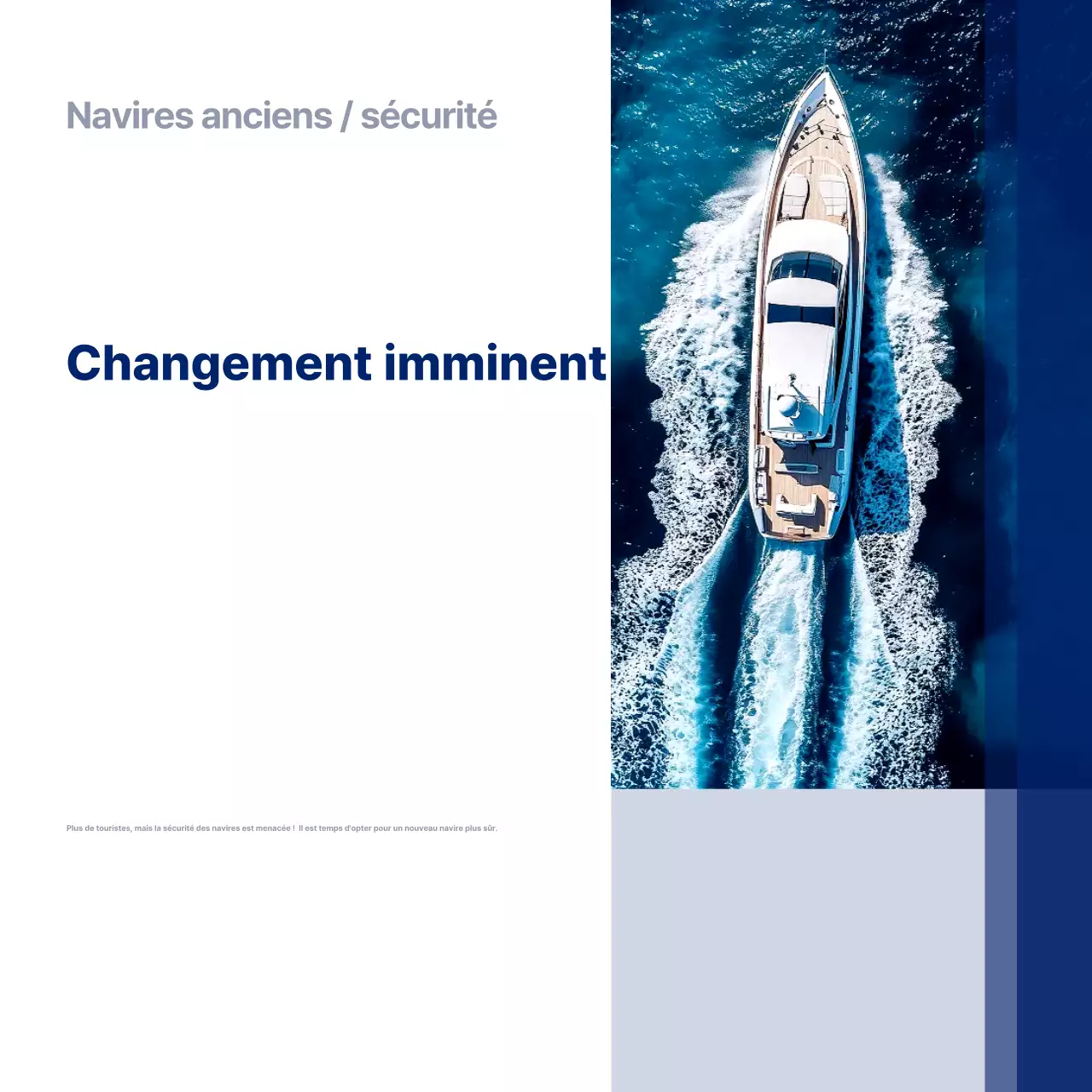 Publicité sur le tourisme maritime moderne bleu