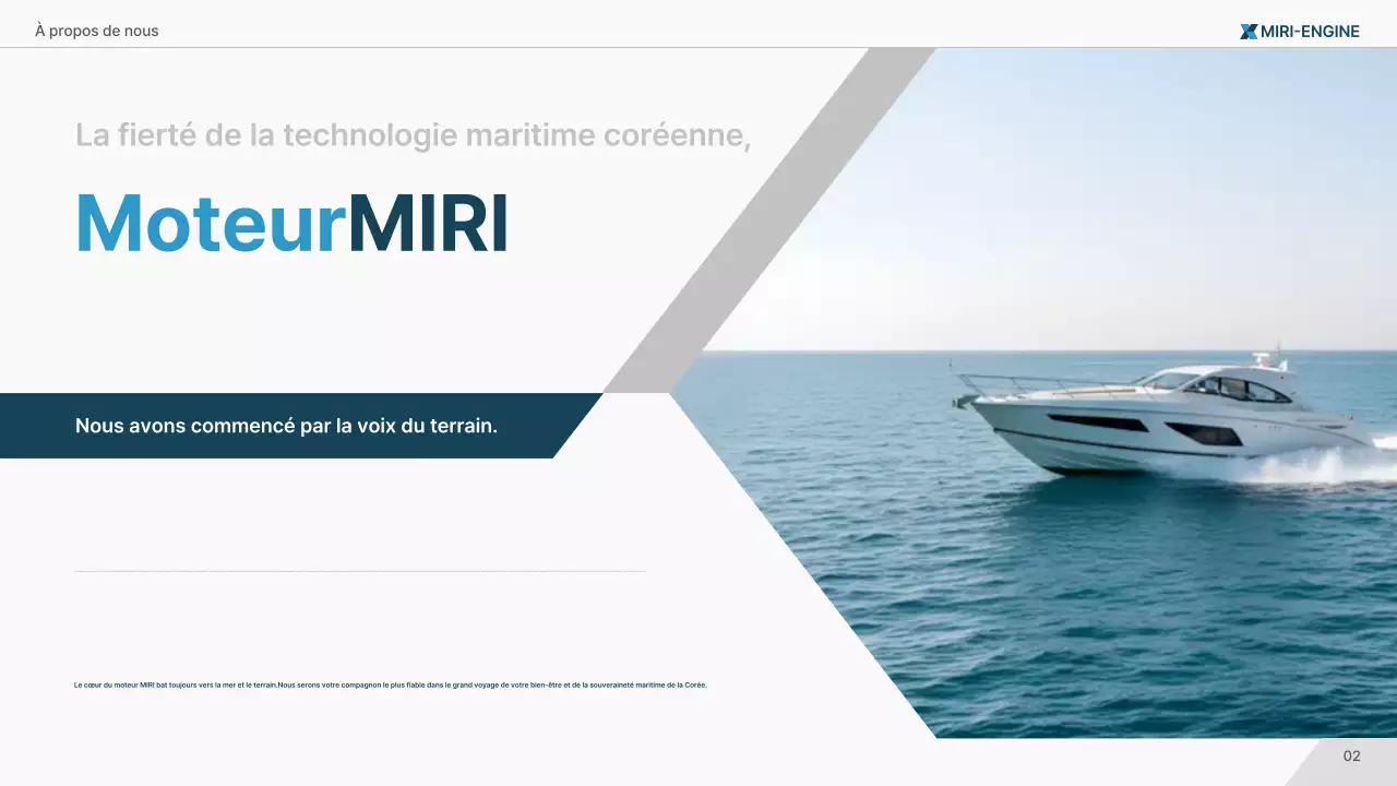 Publicité sur la technologie marine moderne bleu marine