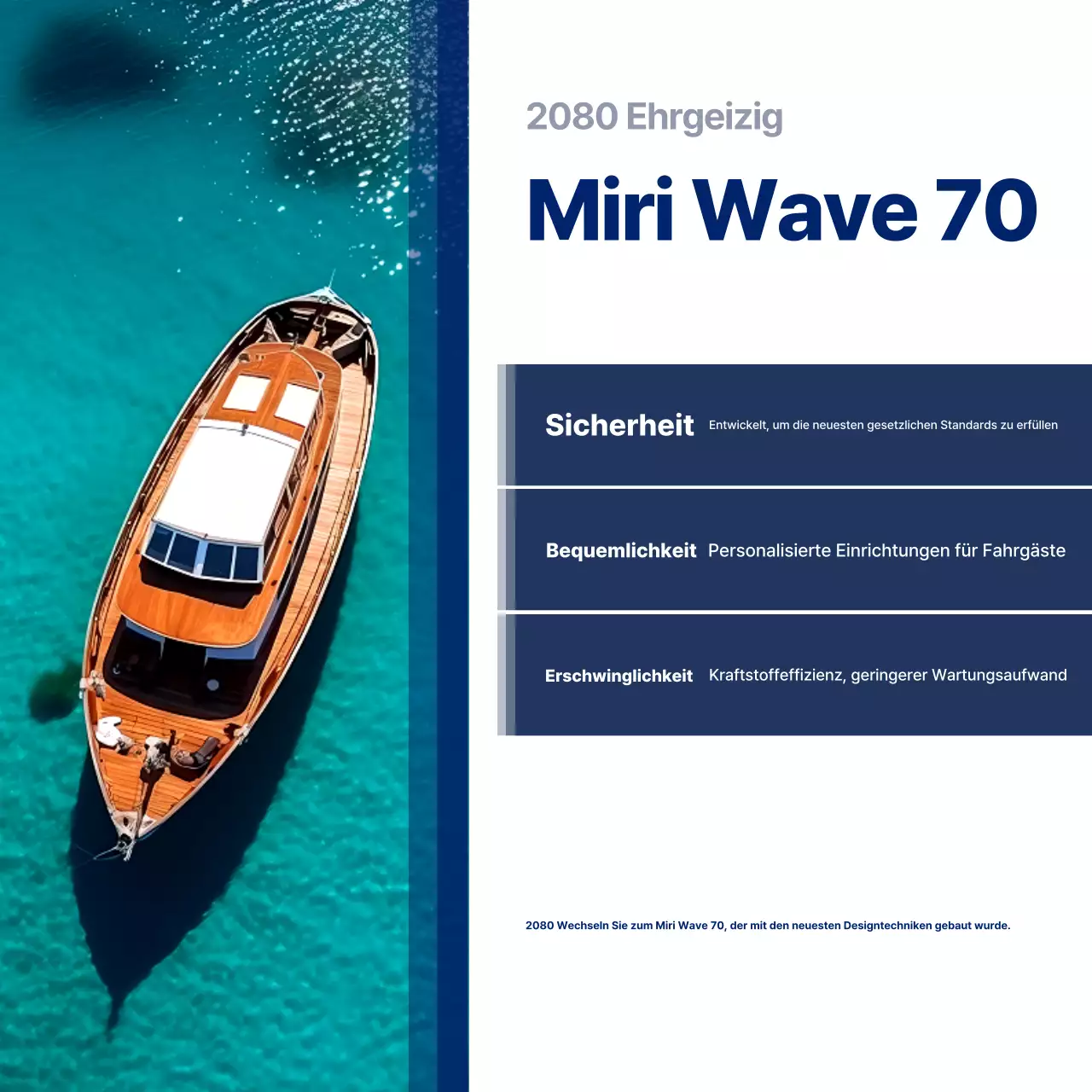 Blaue moderne Werbung für den Meerestourismus