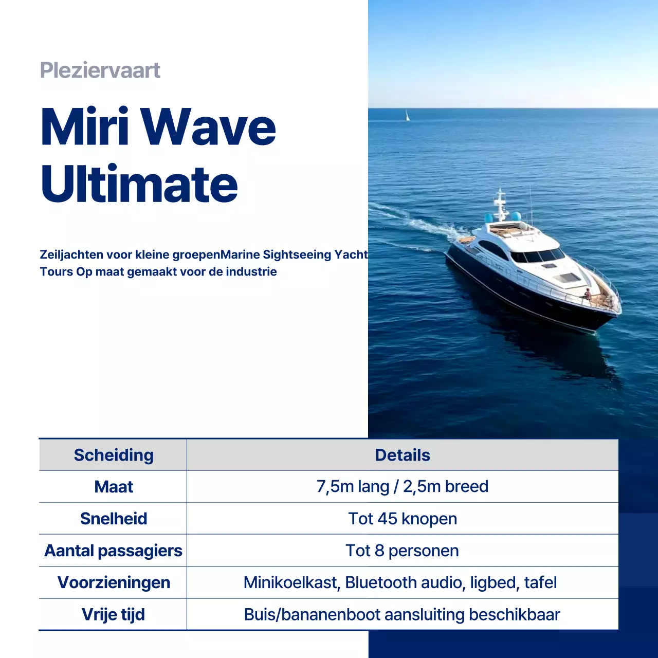 Advertentie voor Blue Modern Marine Tourism