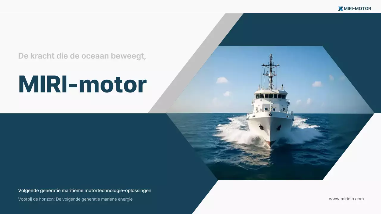 Marineblauwe moderne maritieme technologie advertentie