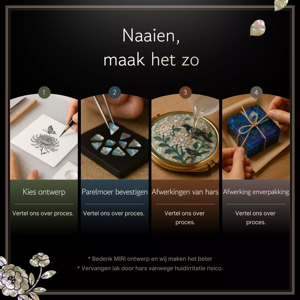 Promotie van traditioneel zwart handwerk