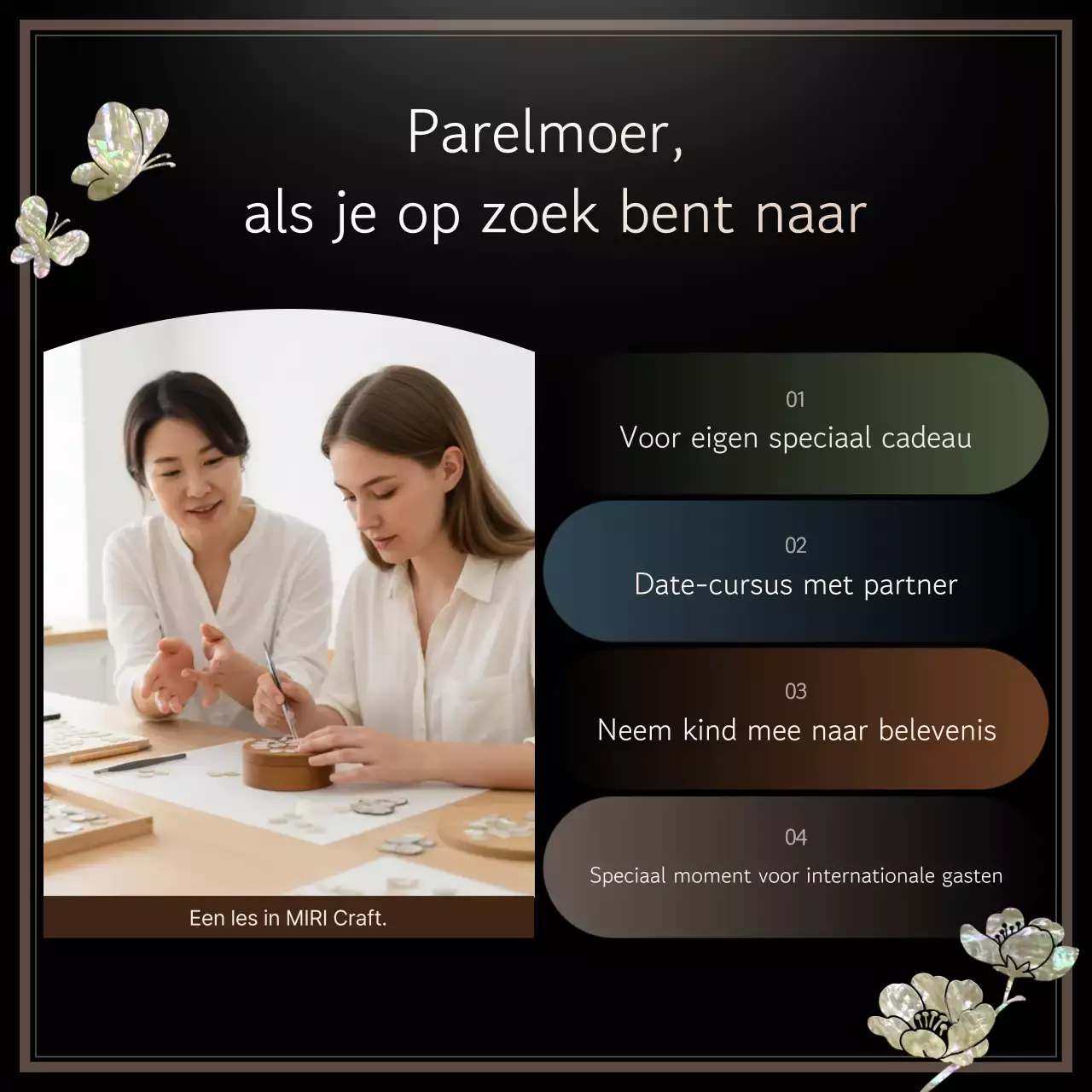 Promotie van traditioneel zwart handwerk