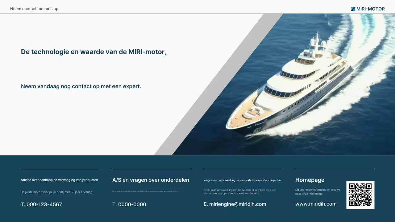 Marineblauwe moderne maritieme technologie advertentie
