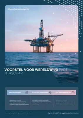 Voorstel voor moderne hemelsblauwe maritieme technologie