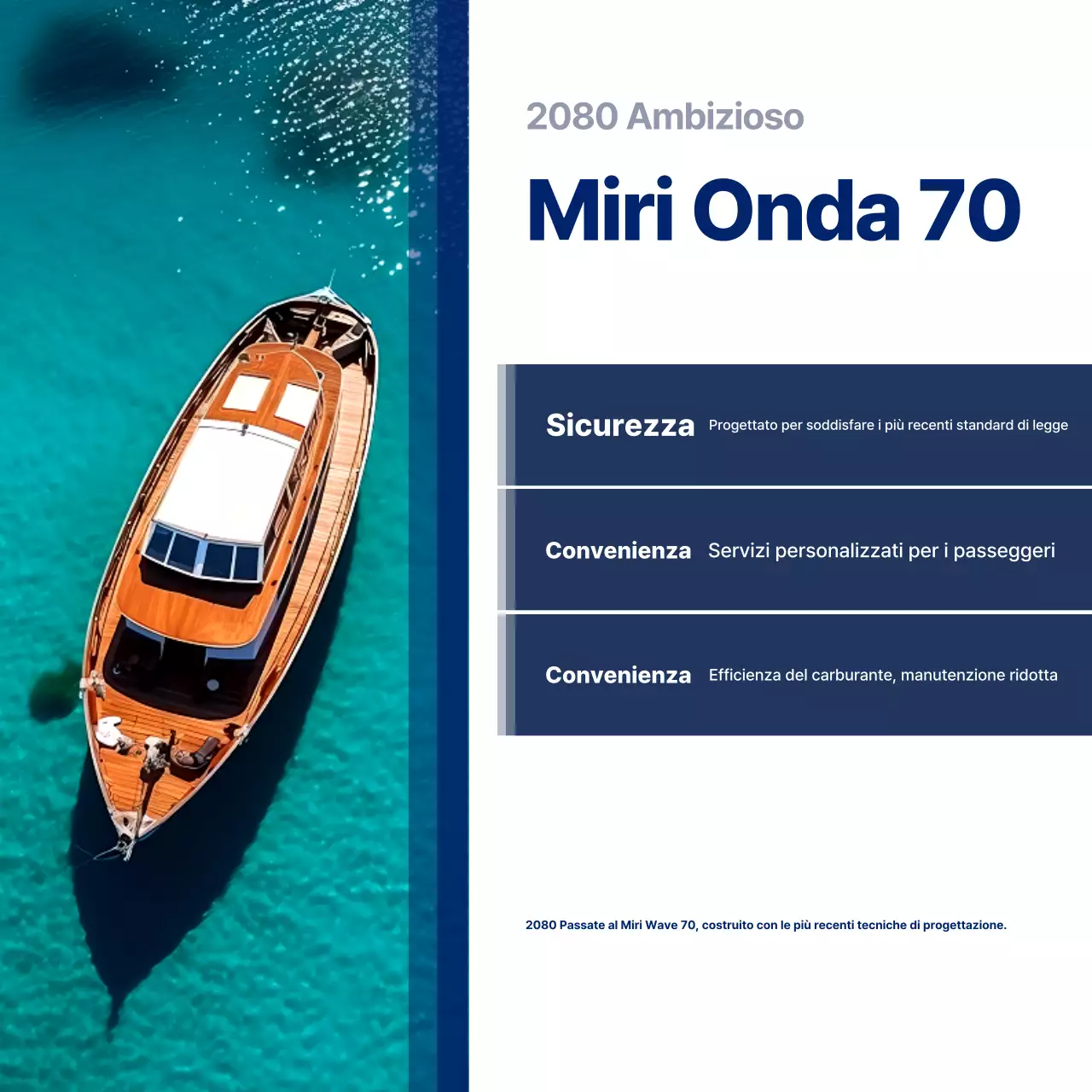 Pubblicità del turismo marino moderno blu